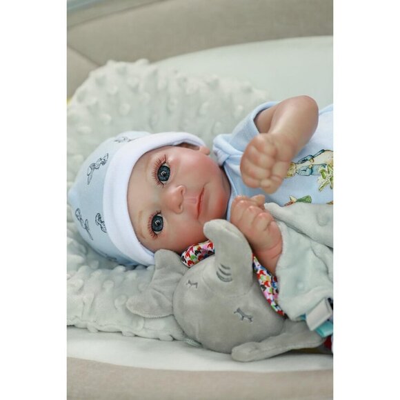 🆕 Brand New - 17-Inch Realistic Newborn Boy Soft Cloth Body Reborn Baby Doll - Picture 8 of 8